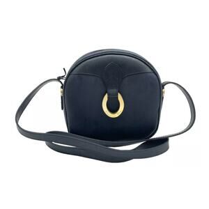 Christian Dior Besace Trotter Pattern PVC Navy Shoulder Bag